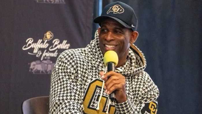 Deion Sanders at Buffalo Belles event at CU